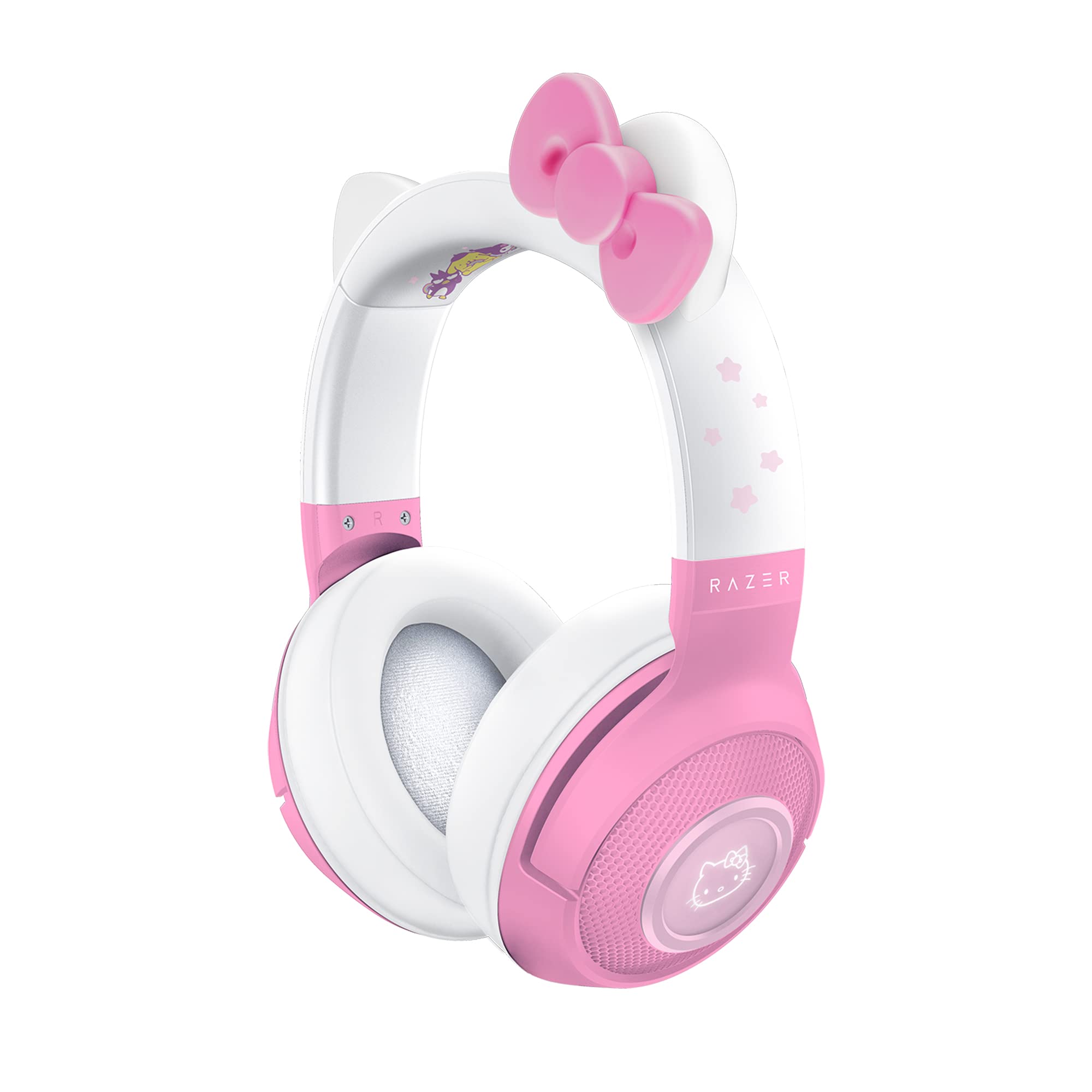 Razer Kraken BT-Headset: Bluetooth 5.0-40-ms-Verbindung mit geringer Latenz – Individuell abgestimmte 40-mm-Treiber – Beamforming-Mikrofon – Powered Chroma – Hello Kitty & Friends Edition