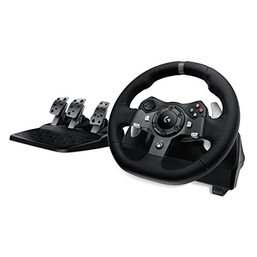 Logitech G G920 Dual-Motor Feedback Driving Force Racing Wheel mit reaktionsschnellen Pedalen für Xbox One – Schwarz