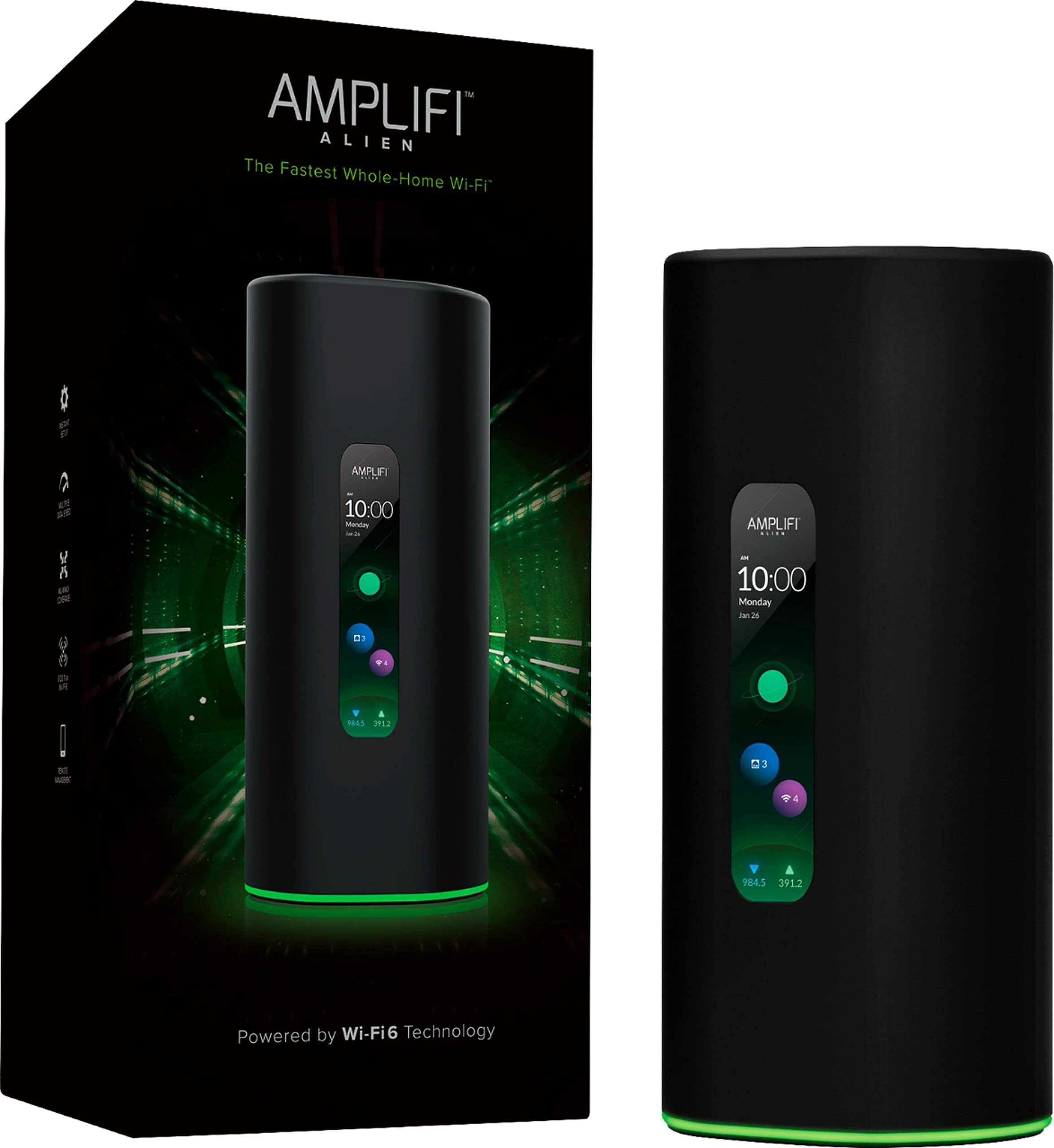 Ubiquiti Networks AmpliFi Alien Tri-Band WiFi 6 Skalierbares Mesh-System-Router WiFi 6 AX Gaming Mesh-Netzwerksystem