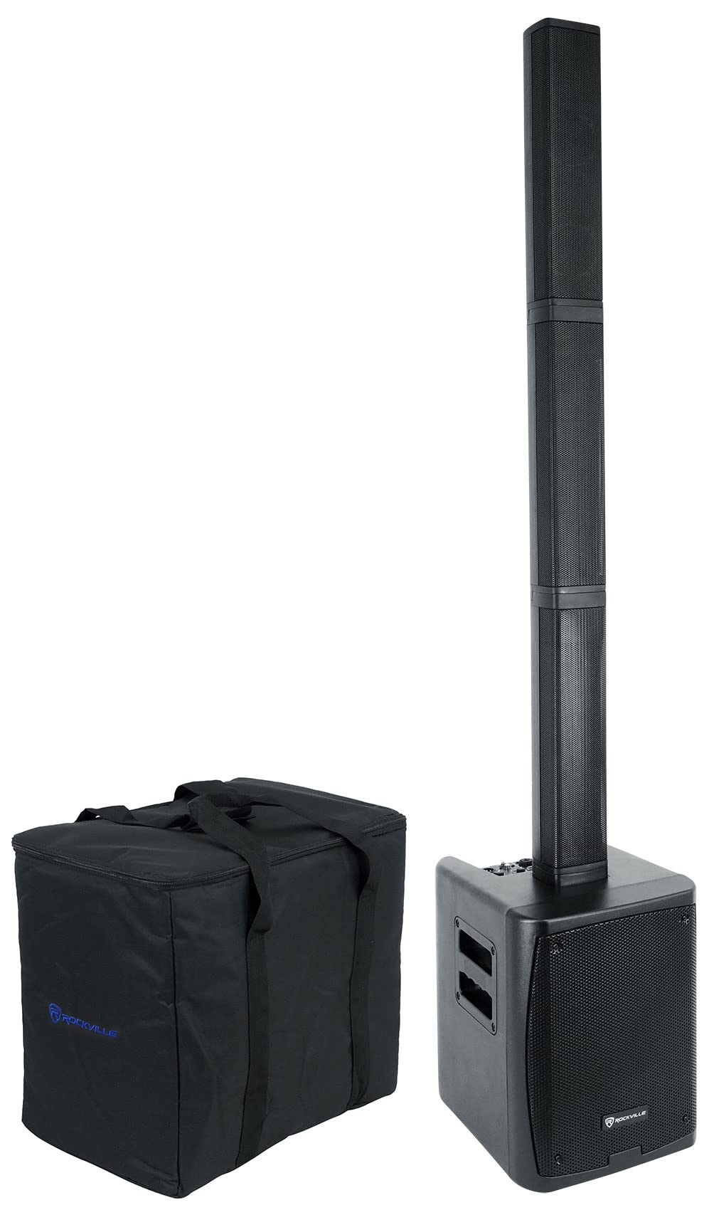 Rockville Titan Portable Array batteriebetriebenes PA-DJ-Lautsprechersystem mit Subwoofer