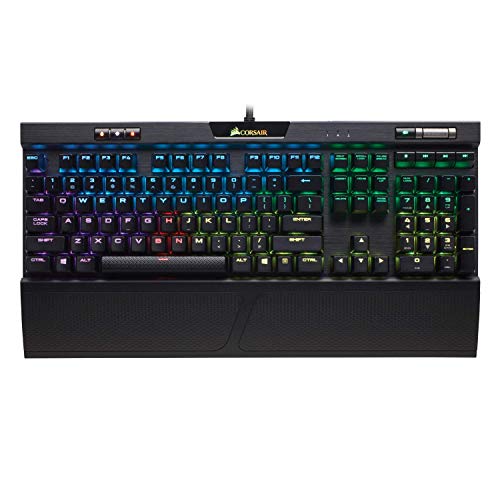 Corsair K70 RGB MK.2 Mechanische Gaming-Tastatur - USB-Passthrough- und Mediensteuerung - Linear & Leise - Cherry MX Rot - RGB-LED mit Hintergrundbeleuchtung