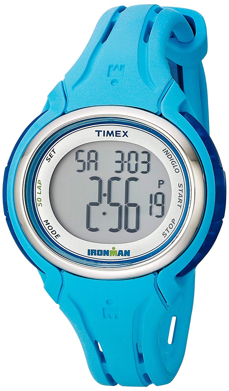 Timex Corporation Timex Damen TW5K906009J Ironman Schlanke 50 Pool Blue Silikon Armbanduhr