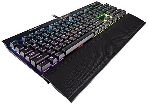 Corsair K70 RGB MK.2 Rapidfire Mechanische Gaming-Tastatur - USB-Passthrough- und Mediensteuerung - Schnellste & Linearste - Cherry MX-Geschwindigkeit - RGB-LED mit Hintergrundbeleuchtung