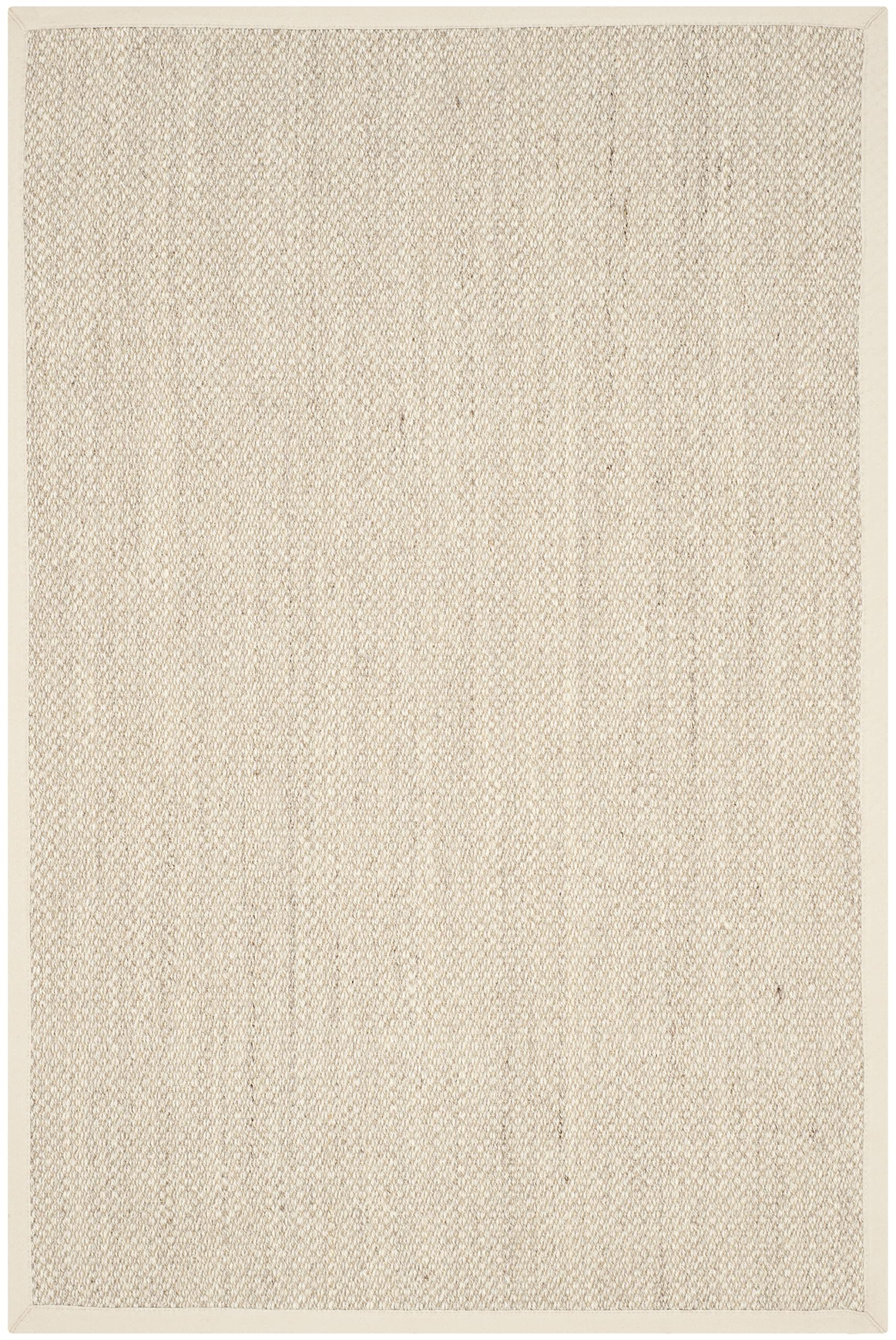 Safavieh Natural Fiber Collection NF114A Korbgeflecht-Teppich aus natürlichem und beigem Seegras (5' x 8')