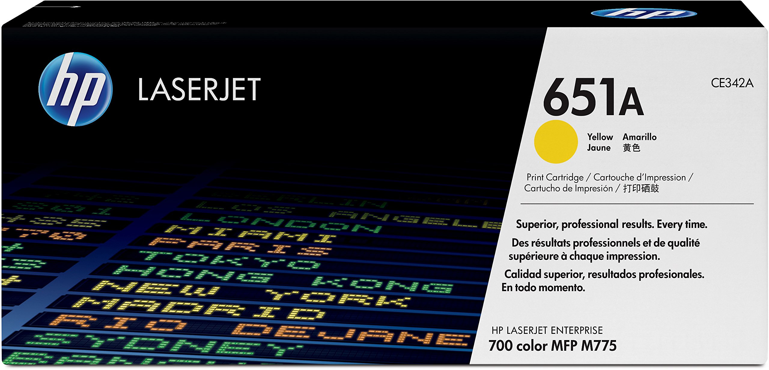 HP Original 651A Gelbe Tonerkartusche | Funktioniert mit LaserJet Enterprise 700 Farb-MFP der M775-Serie | CE342A