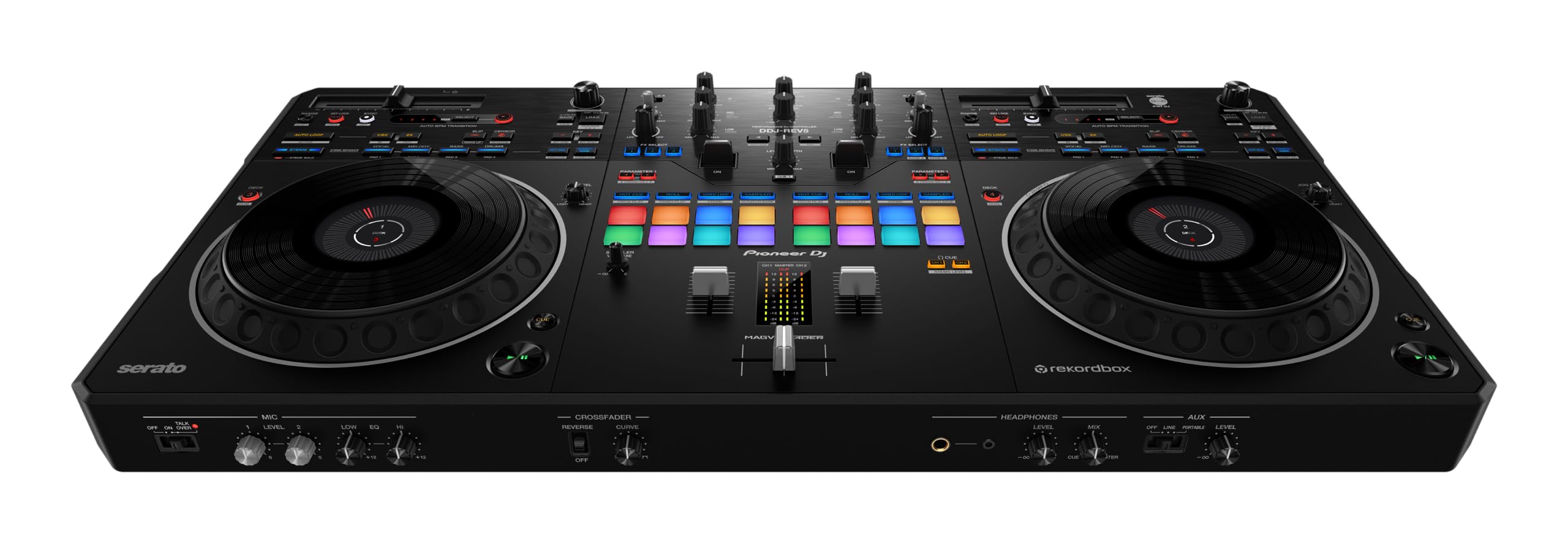 Pioneer DJ DDJ-REV5 4-Deck-DJ-Controller mit Ste...