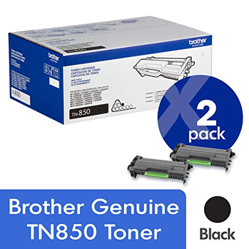 Brother Echte TN850 2er-Pack Schwarz-Tonerkartusche mit hoher Ausbeute und ca. 8.000 Seiten / Patrone