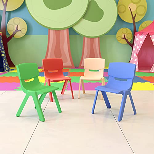 Flash Furniture Stapelbarer Schulstuhl aus Kunststoff mit Sitzhöhe