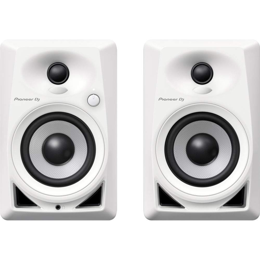 Pioneer DJ DM-40-W – 21 W 4' Zwei-Wege-Aktivmonitor – Weiß (Paar)