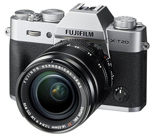 Fujifilm X-T20 spiegellose Digitalkamera mit XF18-55mmF2.8-4.0 R LM OIS-Objektiv - Silber