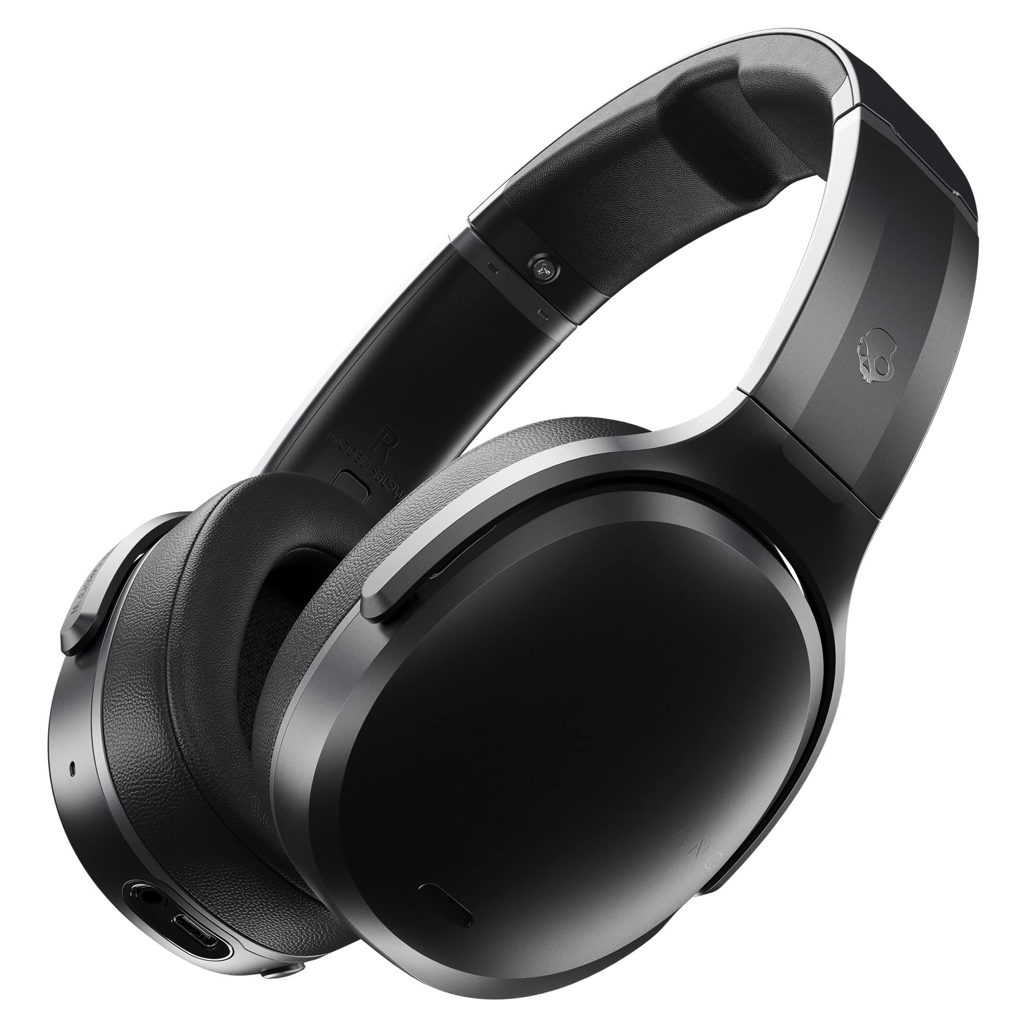 Skullcandy Crusher ANC Personalisierter kabelloser Kopfhörer mit Geräuschunterdrückung – Schwarz