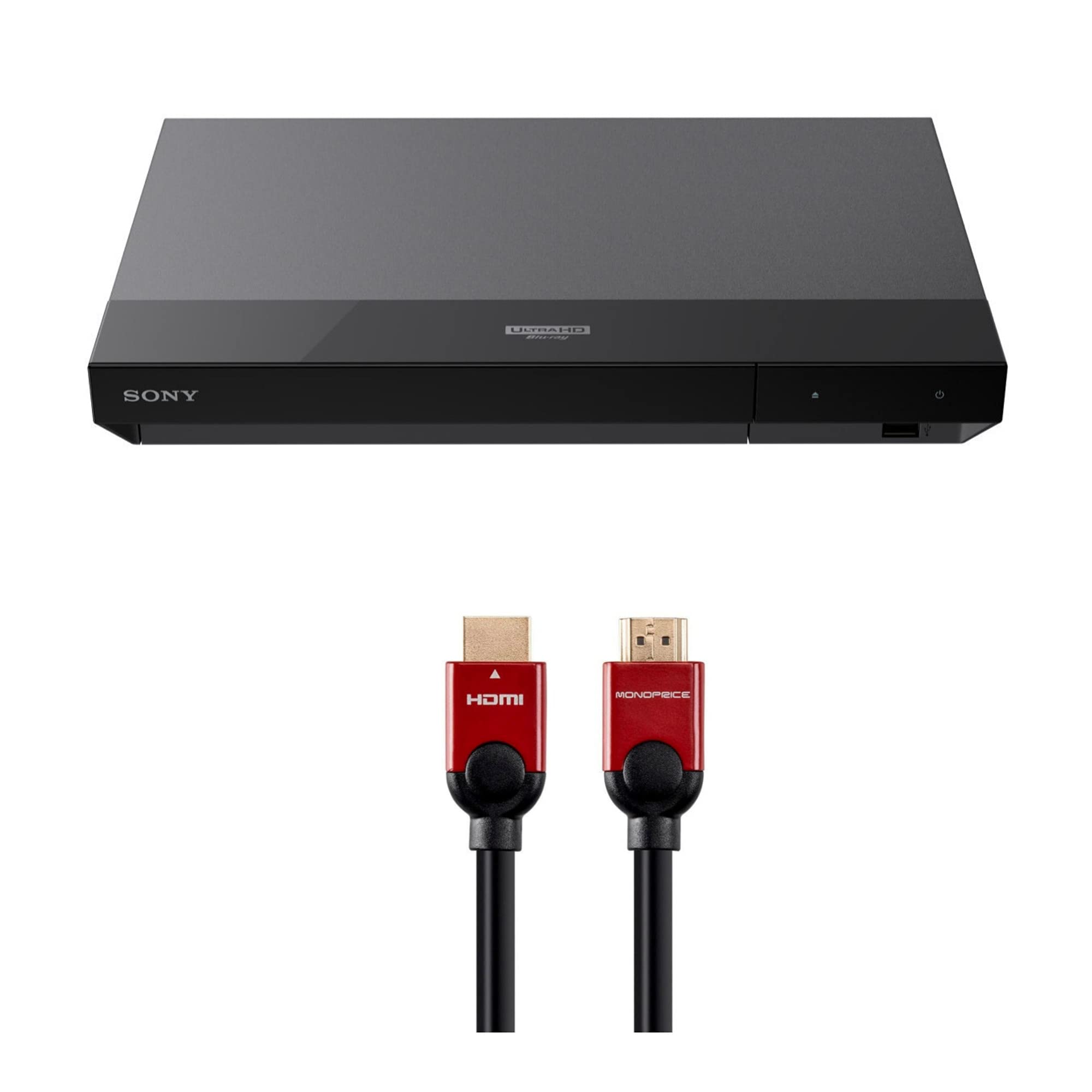 Sony UBP-X700 4K Ultra HD Blu-ray-Player mit Dolby Vision mit 6 Fuß High-Speed-HDMI-Kabel