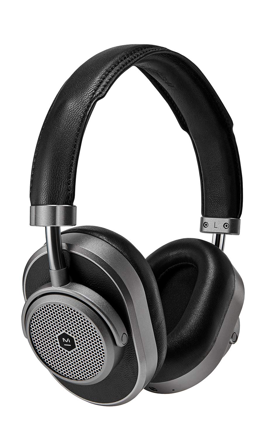 Master & Dynamic MW65 Kabellose Kopfhörer mit aktiver Geräuschunterdrückung (Anc) – Bluetooth-Over-Ear-Kopfhörer mit Mikrofon – Gunmetal/Schwarzes Leder