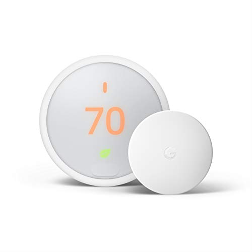 Google Nest Thermostat E – Smartes Thermostat + Nest-Temperatursensor-Paket – Weiß