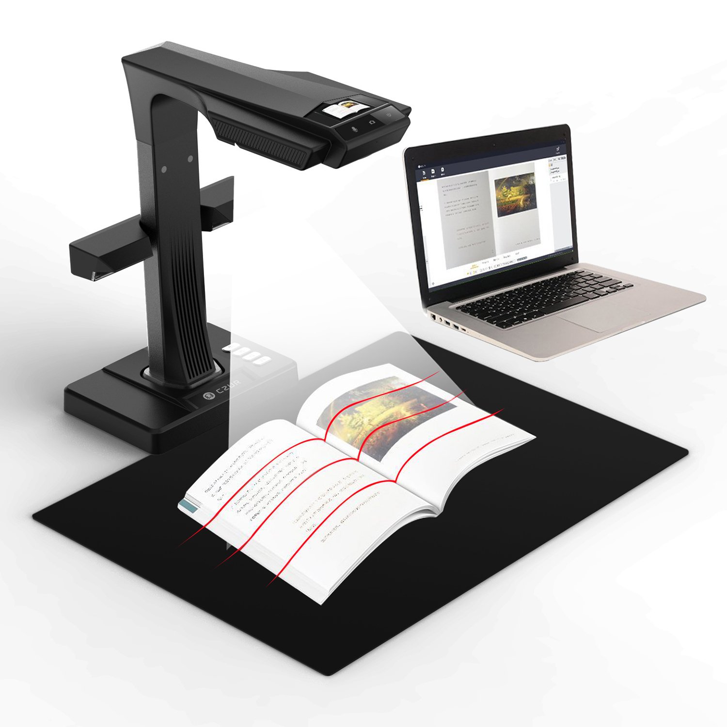 CZUR Buch- und Dokumentenscanner mit Smart OCR für Mac und Windows