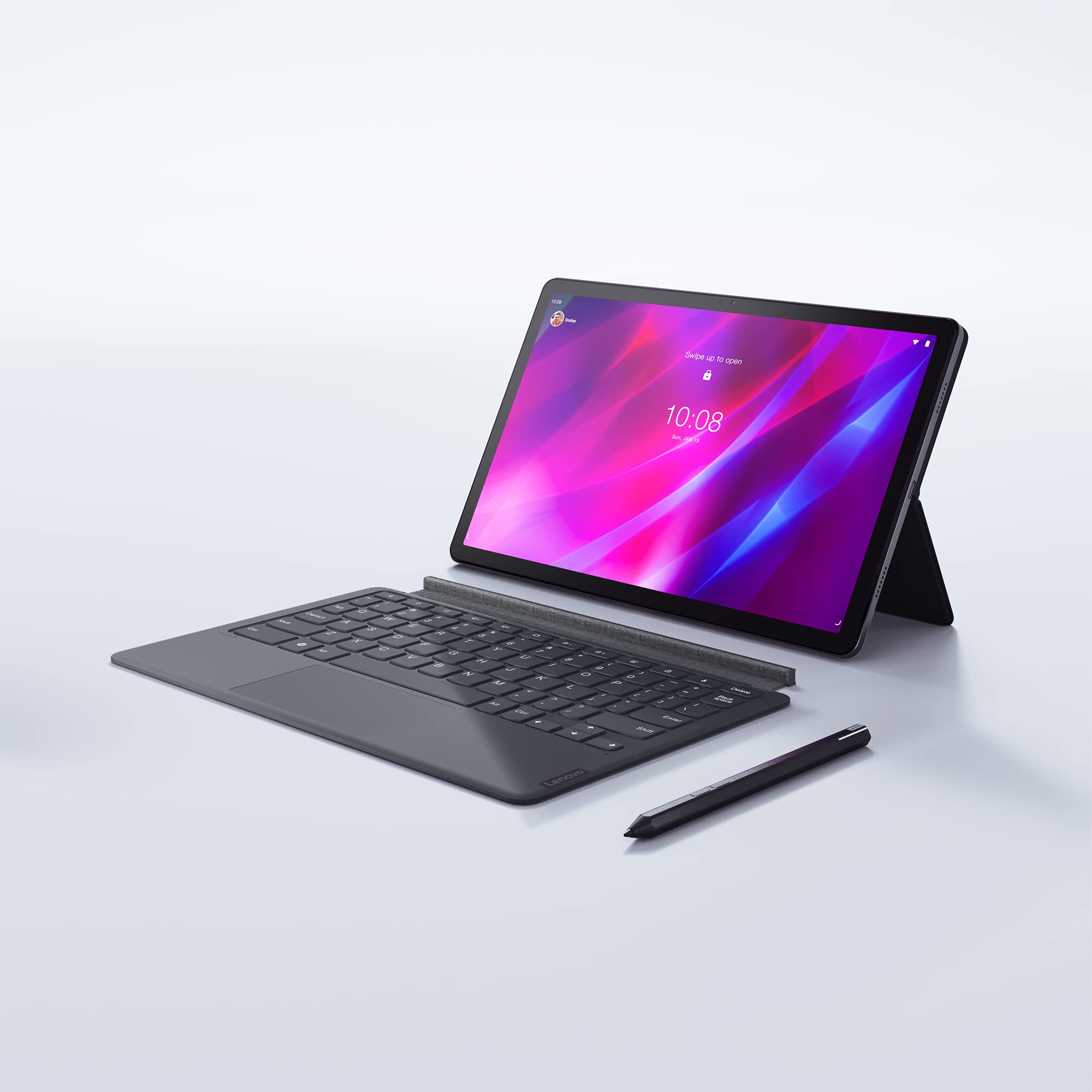  Lenovo - Tab P11 Plus - Tablet - 11' 2K-Display - MediaTek Octa-Core-Prozessor - 6 GB Speicher - 128 GB Speicher - Android 11 - Bluetooth und WLAN - Lange Akkulaufzeit - Tastatur und Stift im Lieferumfang...