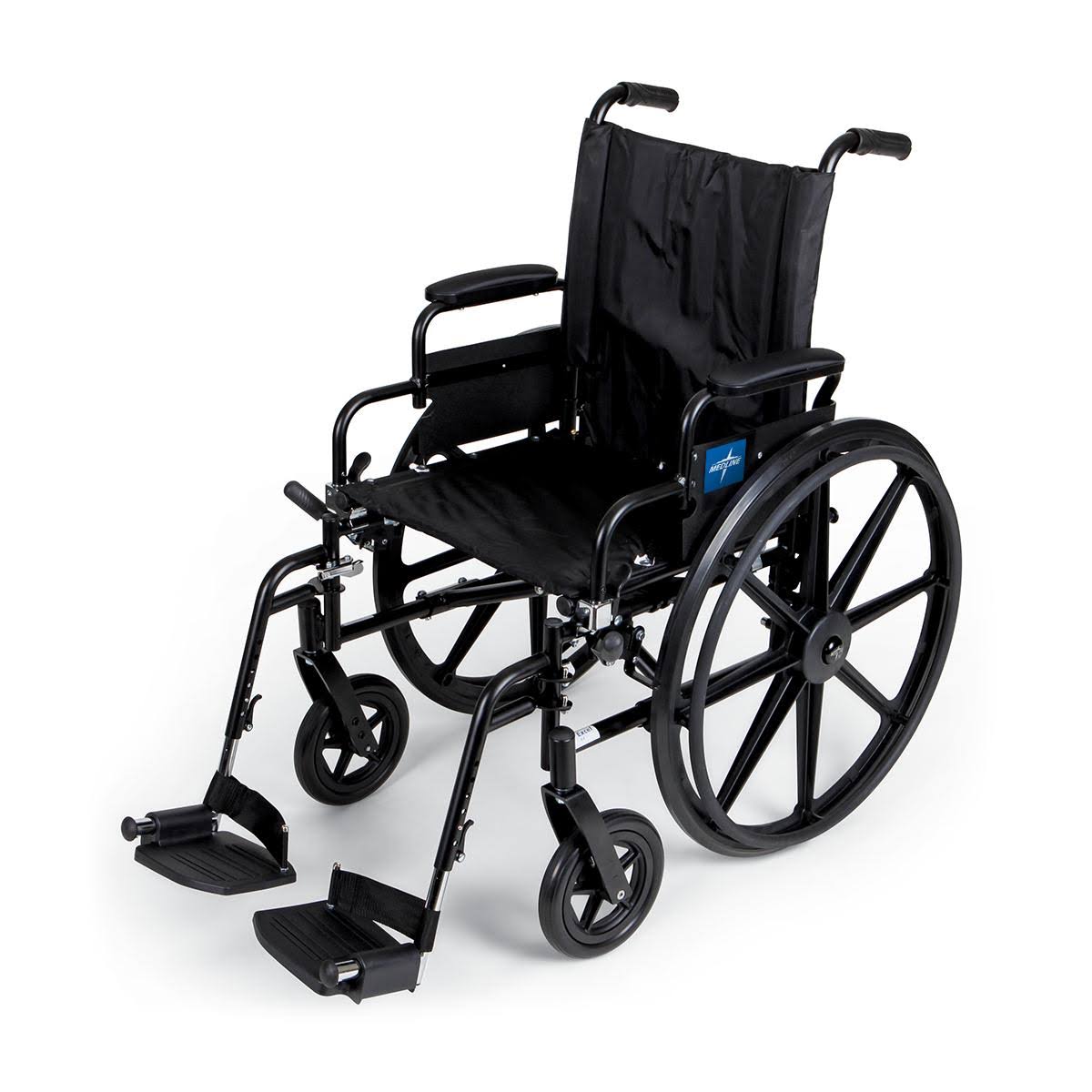 Medline "Leichter Rollstuhl Modell K4 - X-Wide, 22 Zoll Sitz, Schwarz"