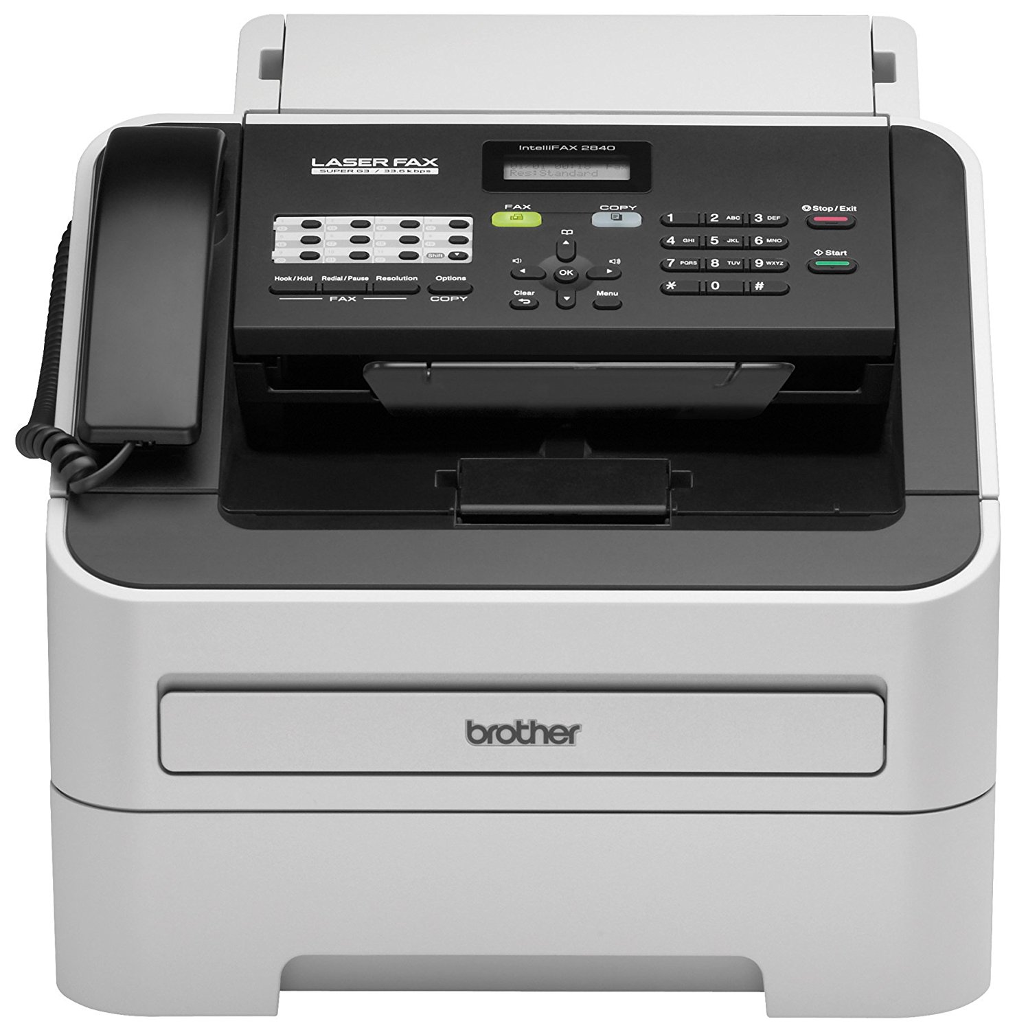 Brother Printer Drahtloser Schwarzweißdrucker RFAX2840 mit Scanner und Fax (zertifiziert überholt)