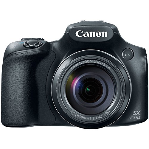Canon Powershot SX60 16.1MP Digitalkamera 65x Optisches Zoomobjektiv 3-Zoll-LCD-Neigungsbildschirm (schwarz)