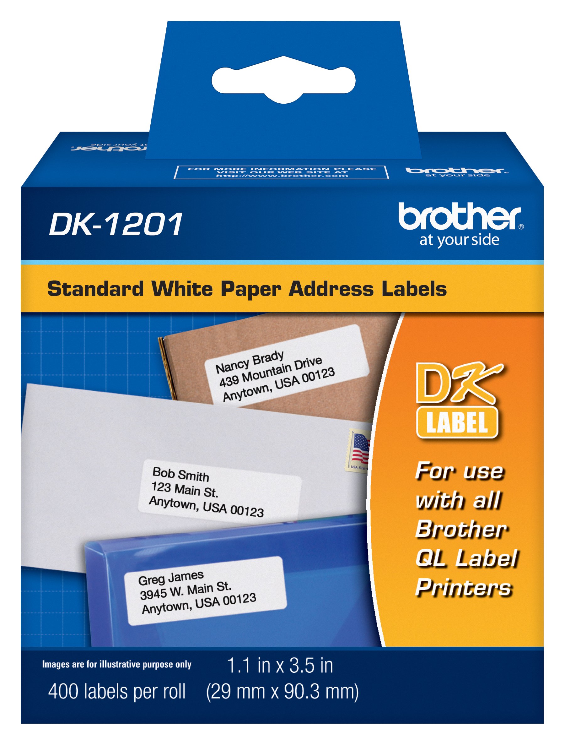 Brother Original DK1201 gestanzte Standard-Adressetiketten auf Rolle