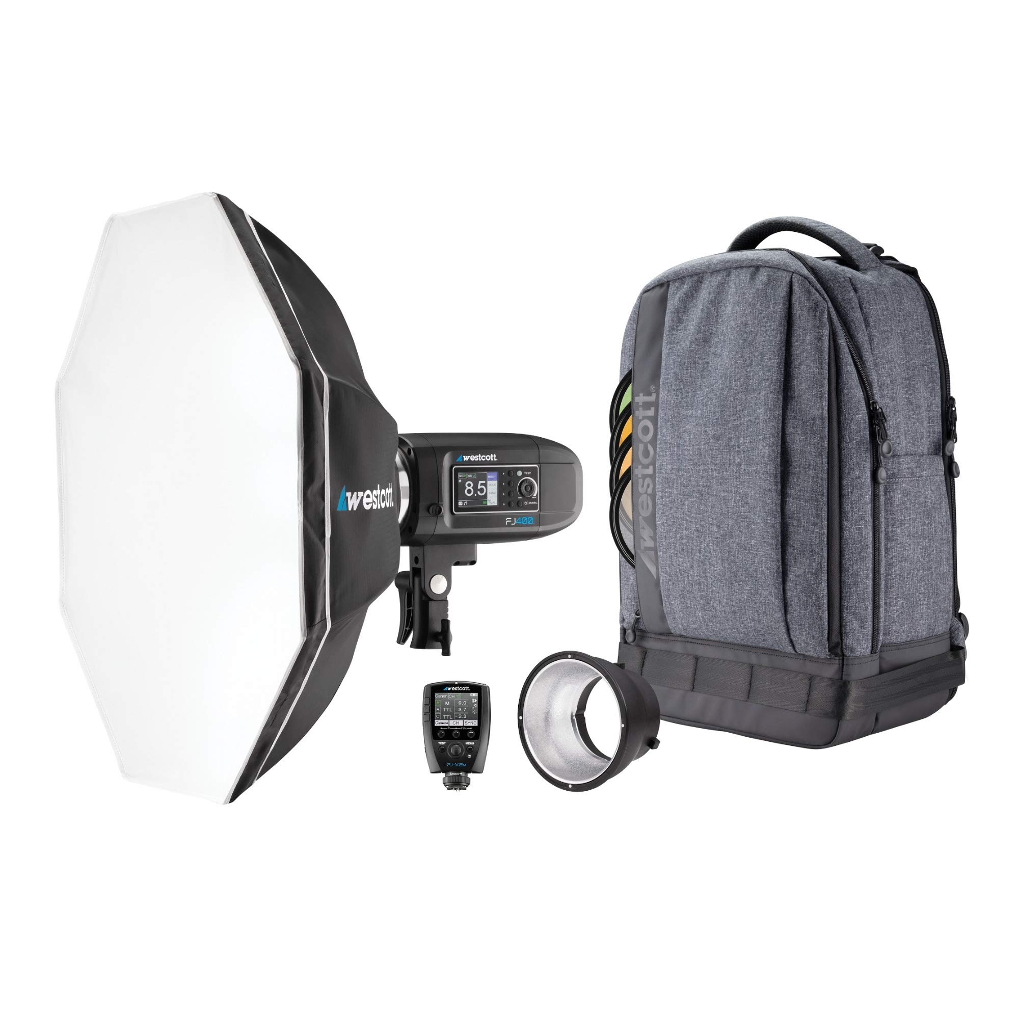 Westcott FJ400 Strobe 1-Licht Rucksack-Kit mit F...