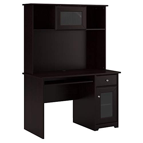 Bush Furniture Cabot Kleiner Computertisch mit Hutch und Tastaturablage