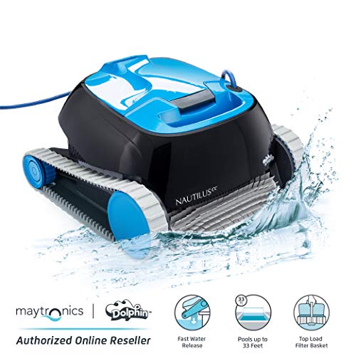 Maytronics Dolphin Nautilus CC Automatischer Roboter-Poolreiniger mit großer Kapazität Top Load Filterkorb Ideal für Schwimmbäder bis 33 Fuß