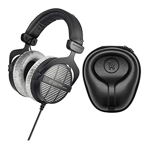 BeyerDynamic DT-990 Pro Akustisch offener Kopfhörer (250 Ohm) mit Knox Gear großer Hartschalen-Kopfhörerhülle im Bundle (2 Stück)