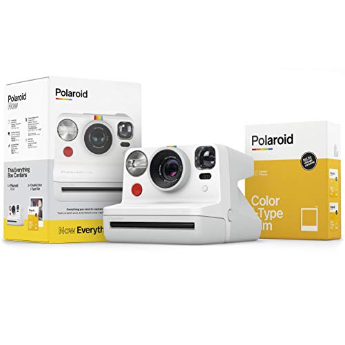 Polaroid Originals Jetzt i-Type-Sofortbildkamera (weiß) und Standard-Farb-Sofortbildfilm-Paket (2 Artikel)