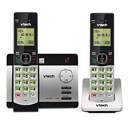 Vtech CS5129-2 DECT 6.0 Verbindung zum schnurlosen Anrufbeantworter mit Mobilteil 2 von Cell mit Anrufer-ID