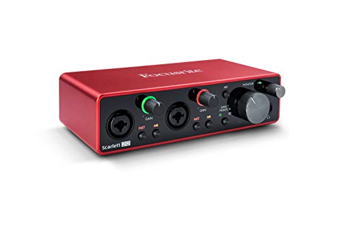 Focusrite Scarlett 2i2 (3. Generation) USB-Audio-Schnittstelle mit Pro Tools | Zuerst Rot (AMS-SCARLETT-2I2-3G)