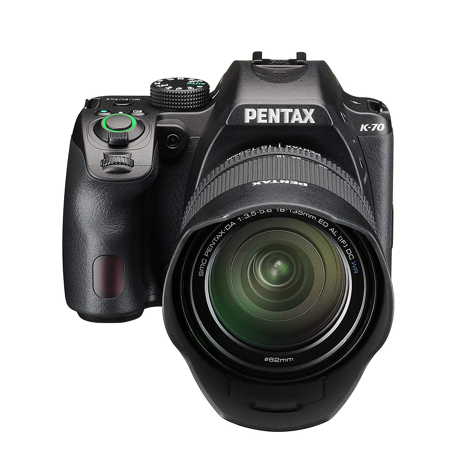 Pentax Wetterfeste DSLR-Kamera K-70 mit 18-135-mm-Objektiv (schwarz)