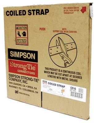 Simpson Strong-Tie CS16 – 150 Fuß 16-Gauge verzinktes Spiralband