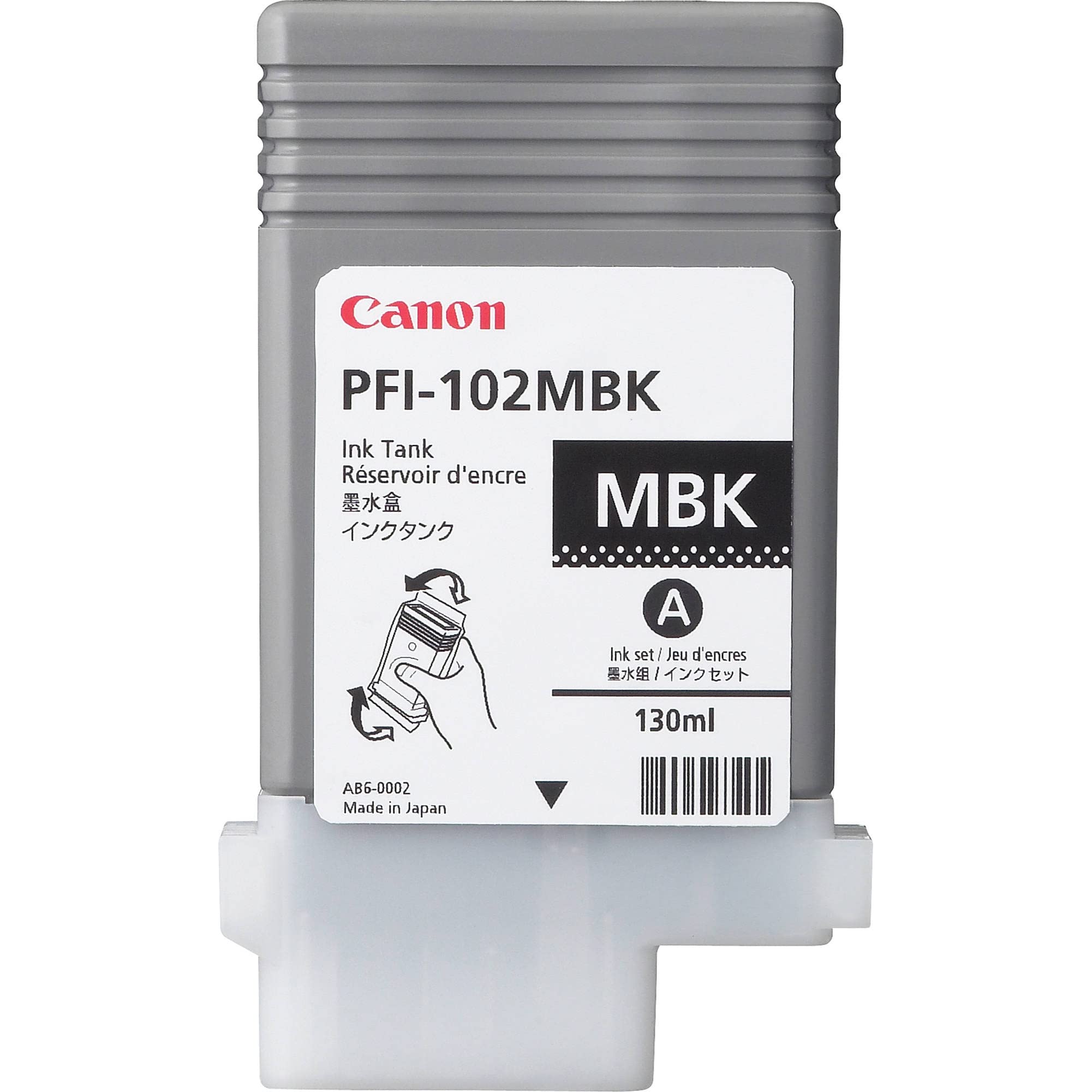 Canon Ipf PFI-102MBK Mattschwarzer Tintentank 130 ml für 500 600 700 Modelle