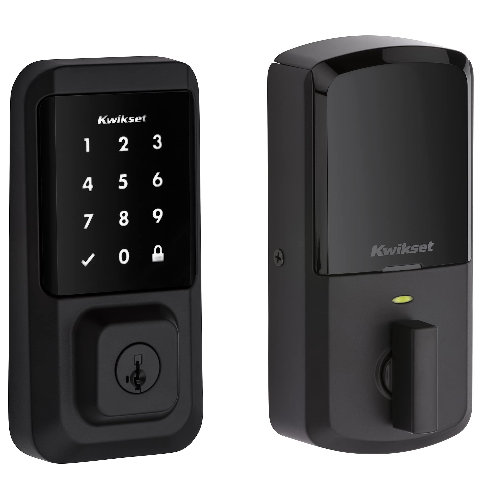 Kwikset 99390-001 Halo Wi-Fi Smart Lock Schlüsselloser Zugang Elektronischer Touchscreen-Riegel mit SmartKey-Sicherheit