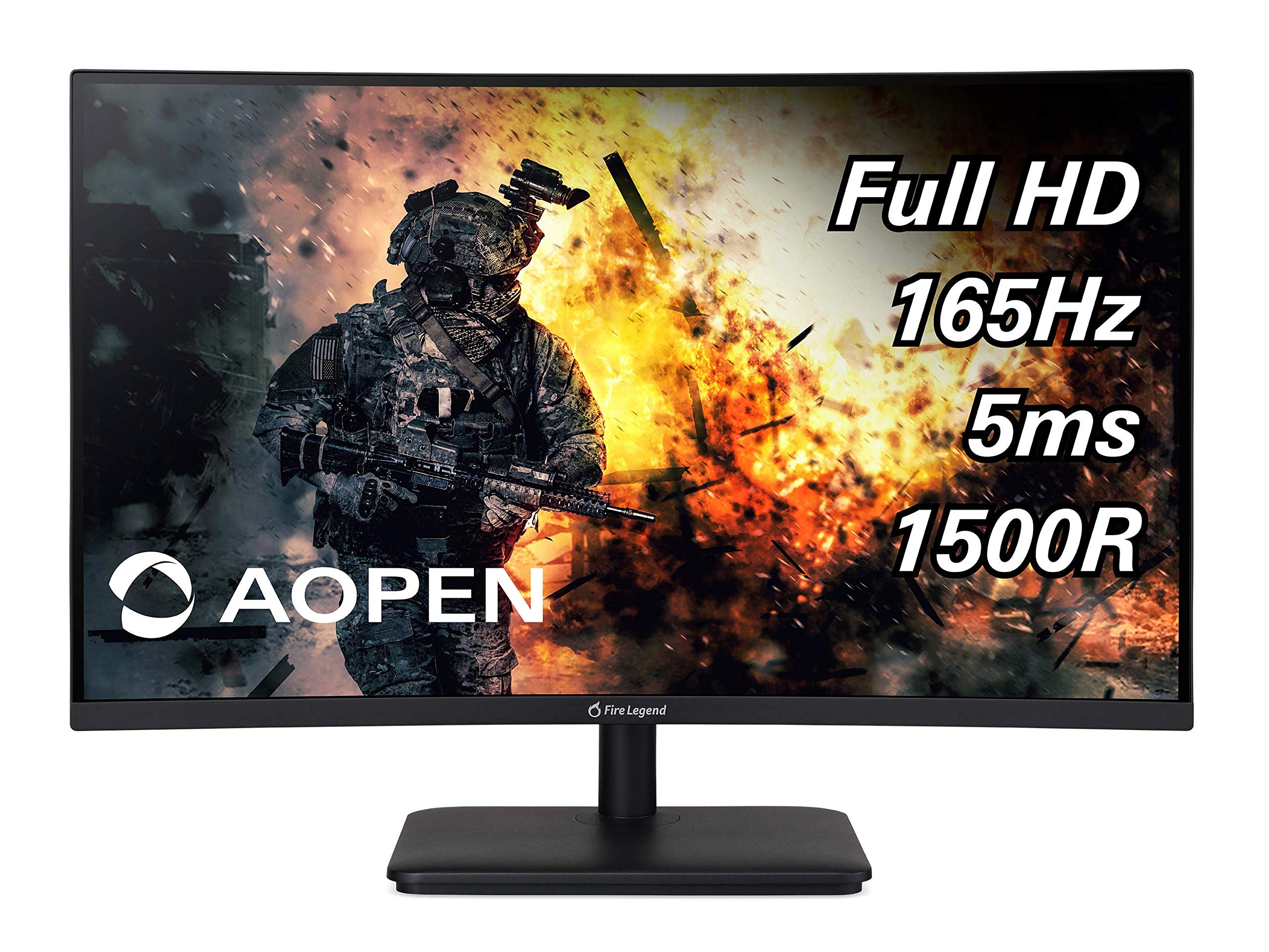 AOPEN Gebogener Zero-Frame-Full-HD-Gaming-Monitor (1920 x 1080) | AMD FreeSync-Technologie | Bis zu 75 Hz
