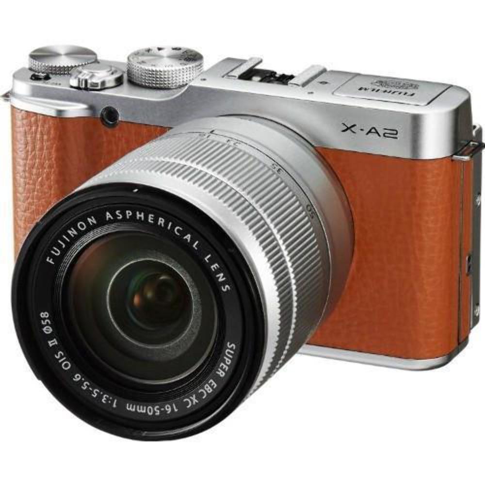 EBasket Fujifilm X-A2 spiegellose Digitalkamera mit 16-50 mm Objektiv (braun) - Internationale Version (keine Garantie)