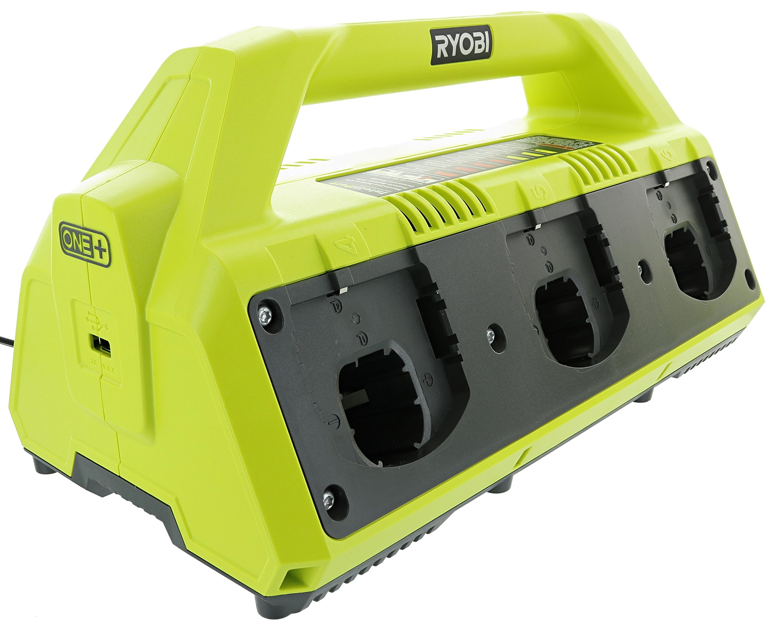 Ryobi P135 18V One+ 6-Port-Lithium-Ionen-Akku-Supercharger (18V-Akkus nicht im Lieferumfang enthalten/nur Ladegerät)