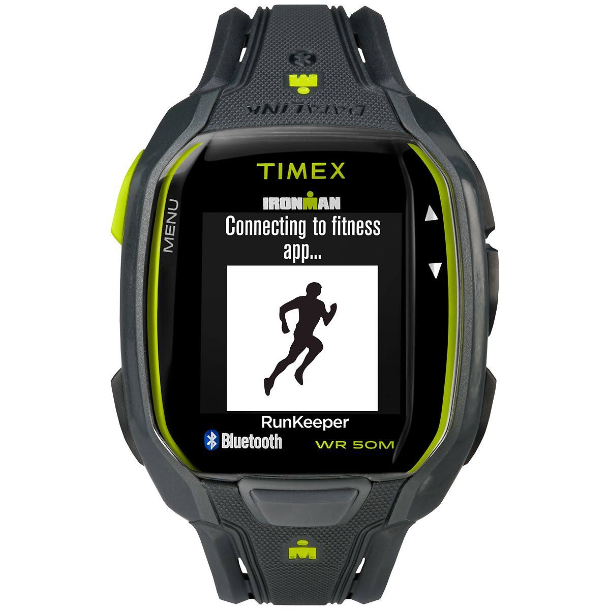 Timex Corporation (Sports) Timex Herren TW5K84500 Ironman Run x50 + Uhr aus Holzkohle- / Kalkharzarmband