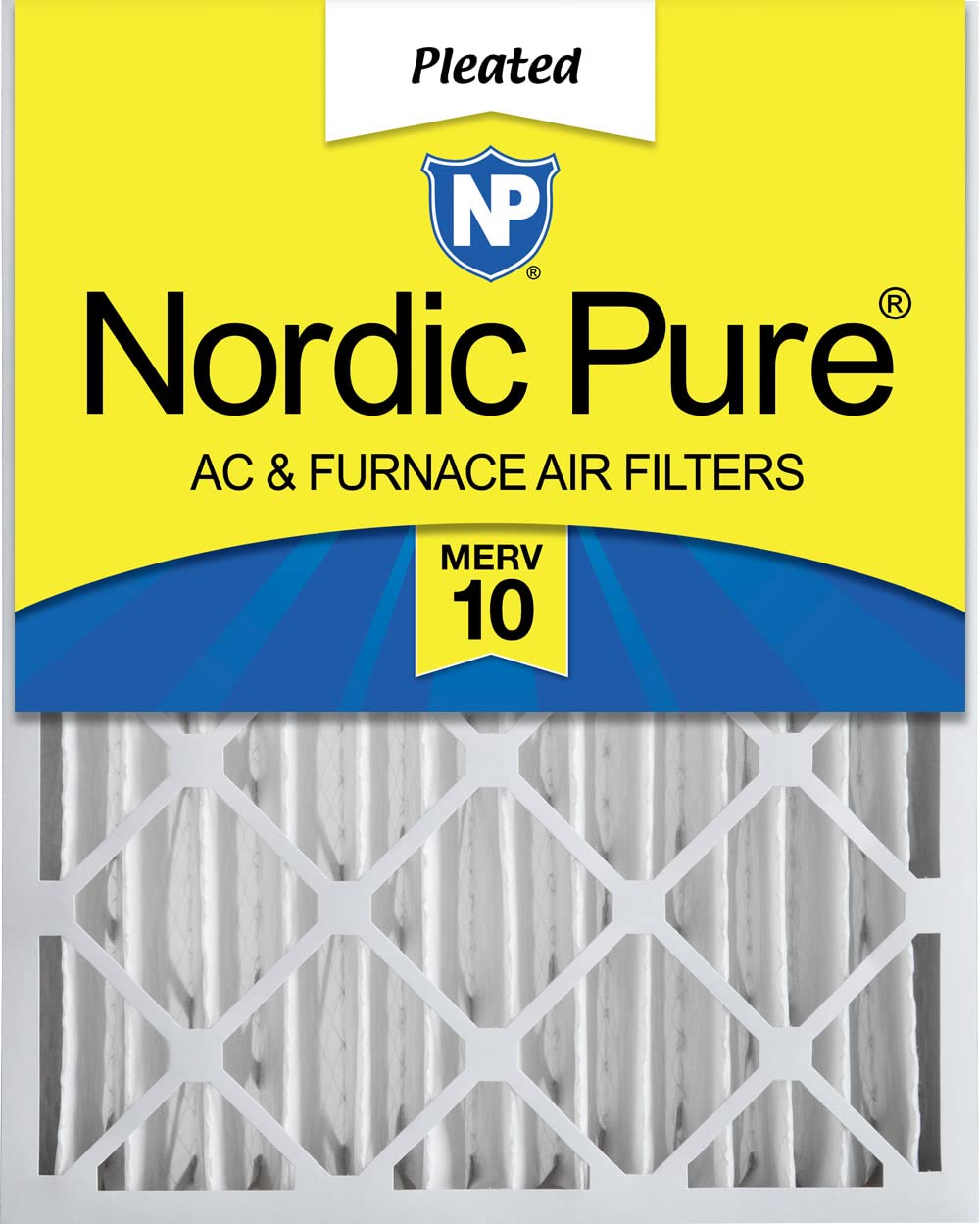 Nordic Pure 20x25x4 (3-5/8 tatsächliche Tiefe) MERV 10 Plissee-AC-Ofen