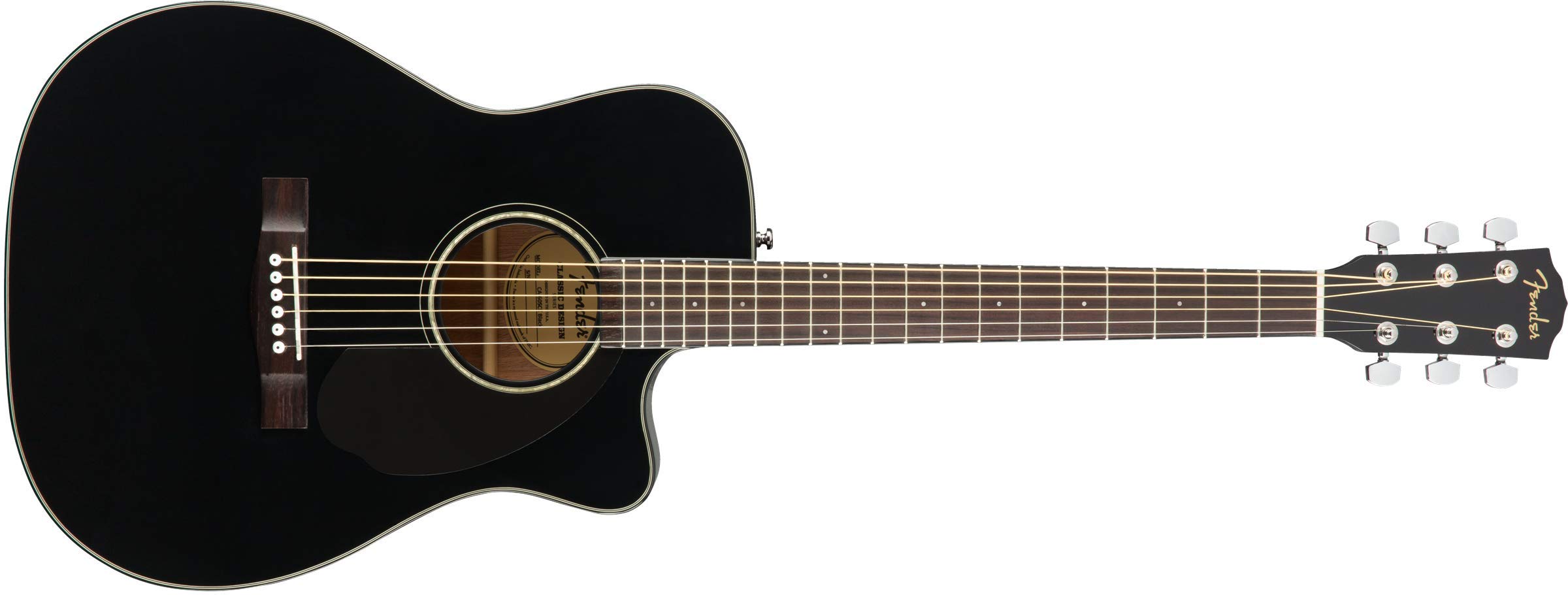 Fender CC-60SCE Konzert-Akustikgitarre – Schwarz