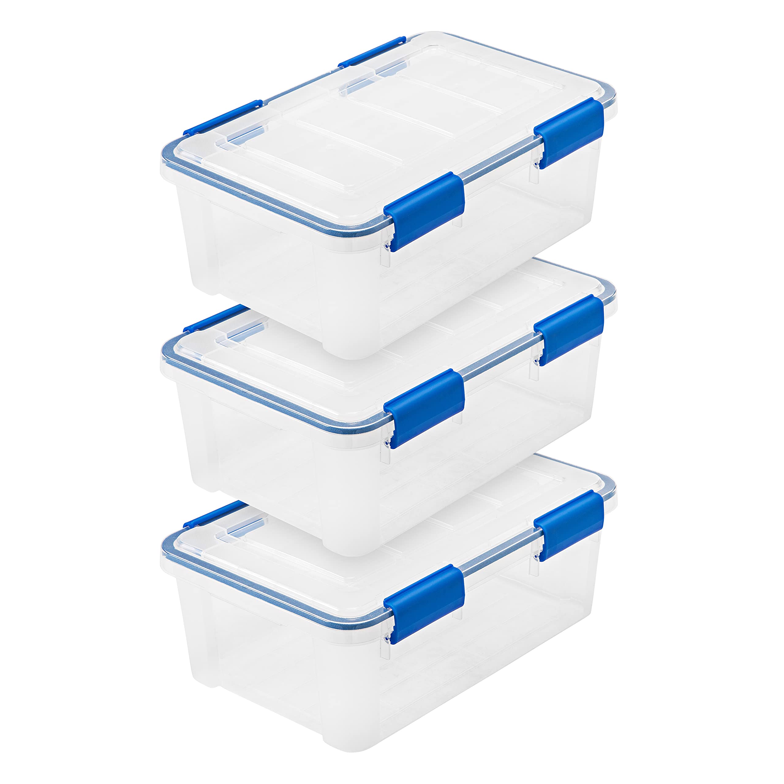 IRIS USA Wetterfester Aufbewahrungsbehälter aus Kunststoff von Quart mit robustem Deckel und Dichtung sowie sicheren Verriegelungsschnallen