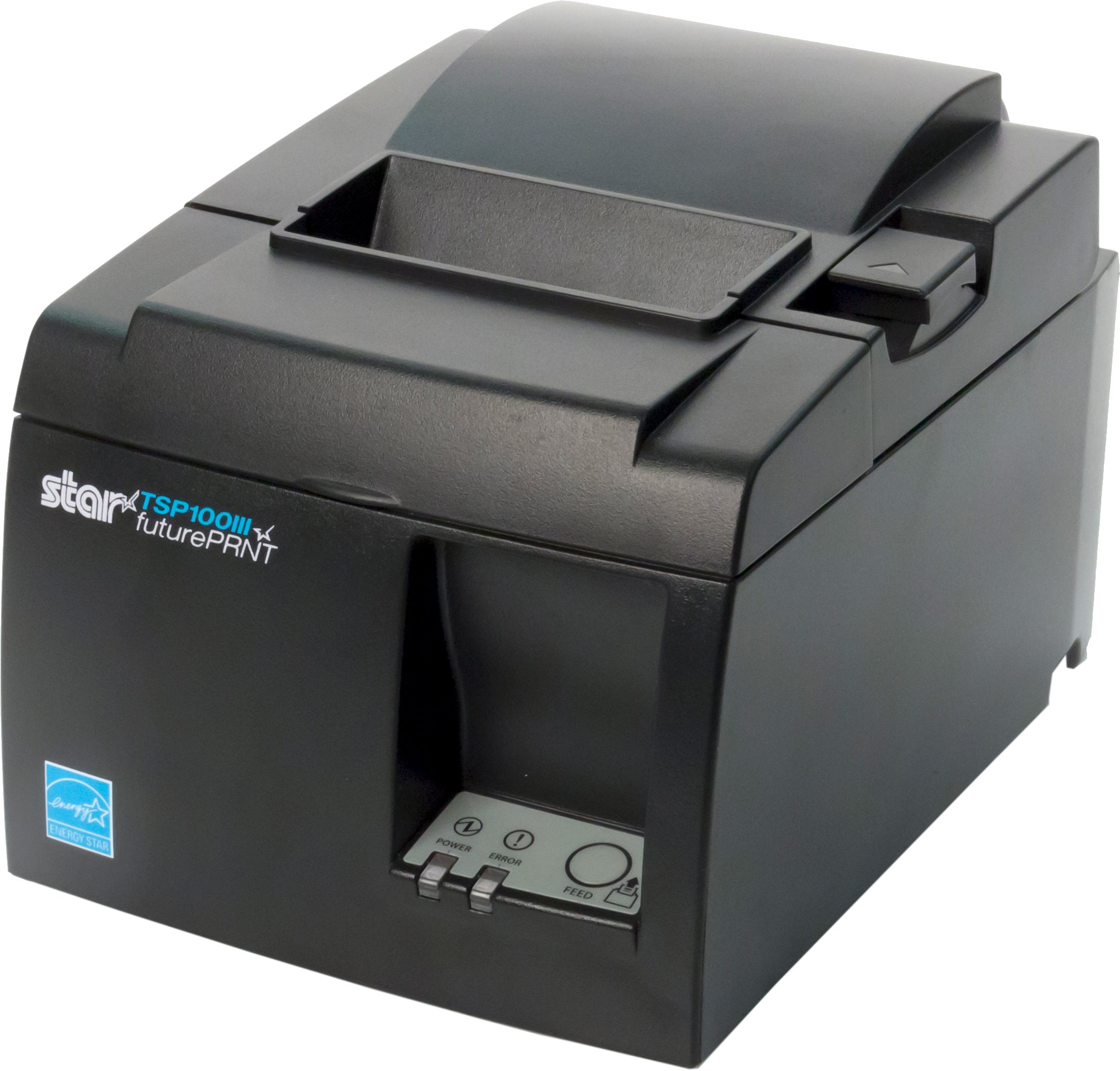 Star Micronics TSP143IIILAN Ethernet (LAN) Thermo-Belegdrucker mit automatischer Schneidevorrichtung und internem Netzteil – Grau