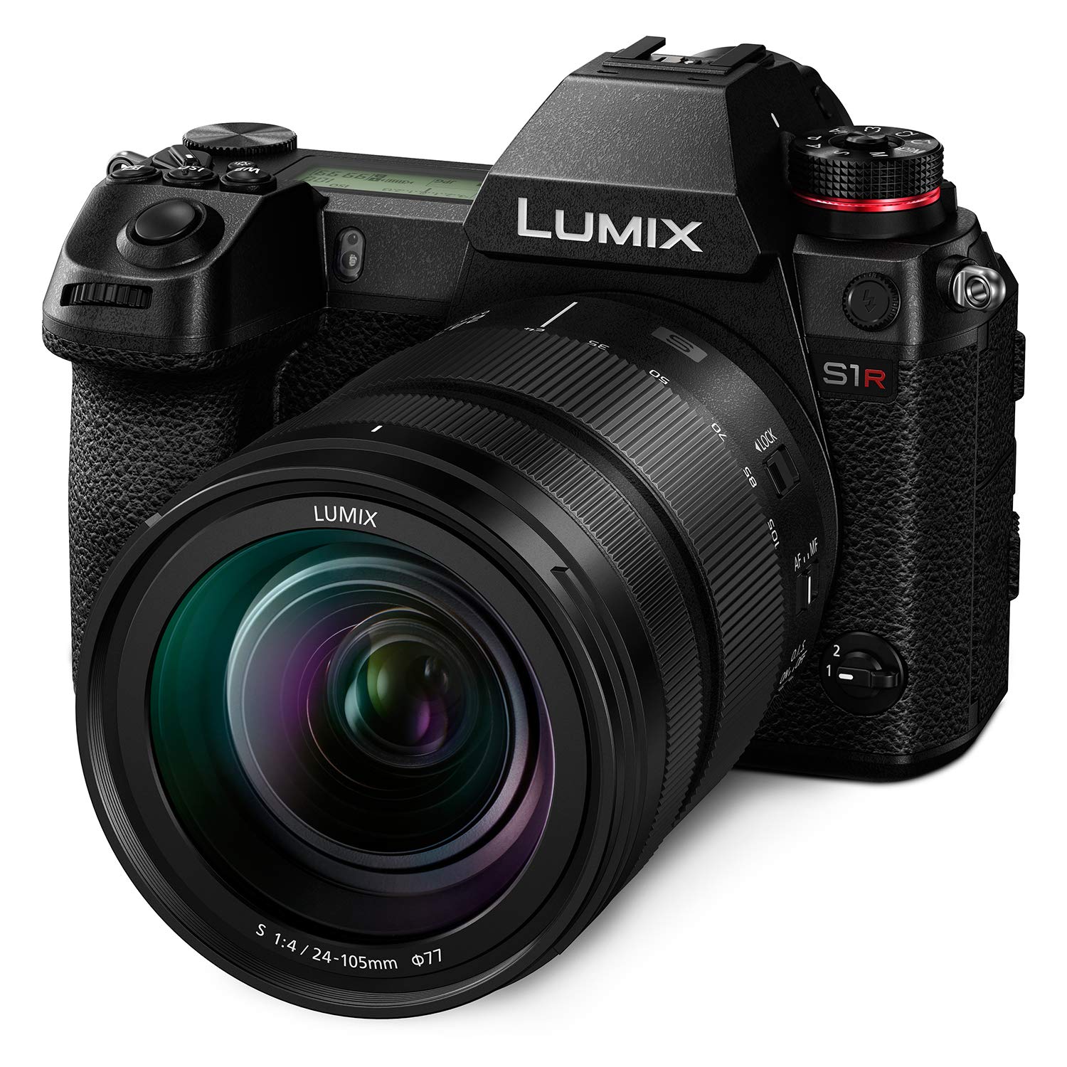 Panasonic LUMIX S1R spiegellose Kamera mit LUMIX S 24-105 mm 1: 4 OIS-Objektiv